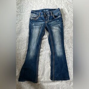 Amethyst Jeans Dark Blue Flare Women's Jeans